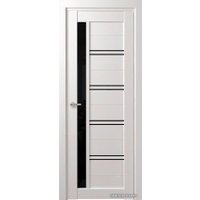 Межкомнатная дверь Юркас Deform D19 ДО 80x200 (дуб шале снежный/lacobel черный) в Солигорске