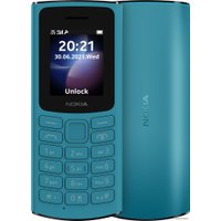 Кнопочный телефон Nokia 105 4G Dual SIM (бирюзовый)