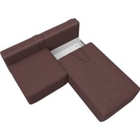 Угловой диван Лига диванов Лига-060 НПБ угол универсальный 129503 (замша Joly 09 бордовый)