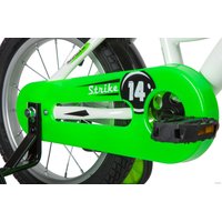 Детский велосипед Novatrack Strike 14 2020 143STRIKE.WTG20 (белый/зеленый)