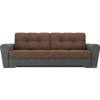 Диван Лига диванов Амстердам 100040 (рогожка, коричневый/серый)