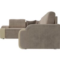 Угловой диван Лига диванов Николь 102970 (левый, велюр, бежевый)