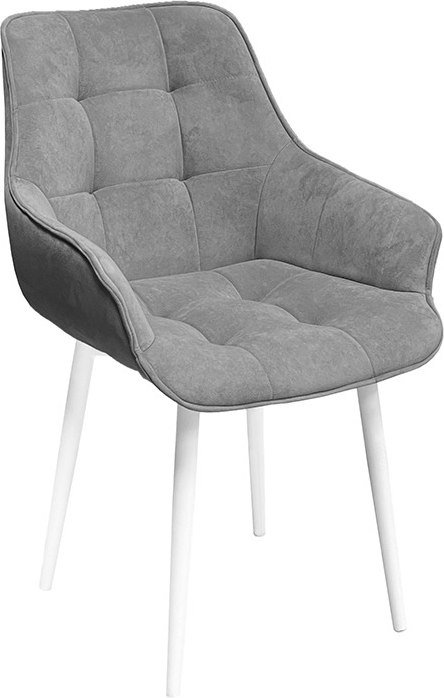 

Стул Трия Шато конус Т2 (белый муар/велюр серый)