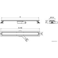 Корпус для трапа Mexen Flat 360 Black 1740090