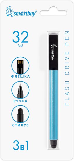 SmartBuy Ручка-флэшка-стилус 32GB (niebieski)