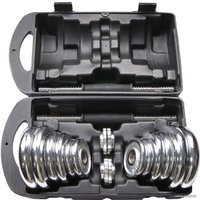 Набор гантелей Atlas Sport хромированные в чемодане 20 кг (2x10 кг)