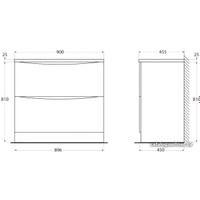  BelBagno Тумба под умывальник Acqua-900-2C-PIA-RR (дуб rustico)