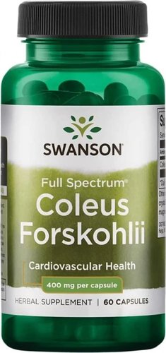 Витамины, минералы Swanson Coleus Forskohlii/Форсколин жиросжигатель (60 капсул)