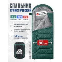 Спальный мешок RSP Outdoors Sleep 450 R RipStop 2024 (зеленый, 220x75см, молния справа)