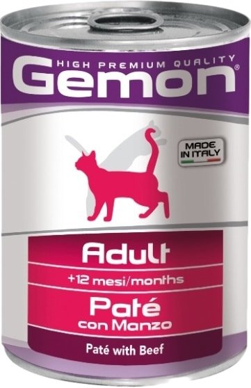 

Консервированный корм для кошек Gemon Pate Adult Beef 400 г