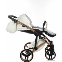 Универсальная коляска Junama Glow V2 (2 в 1, белый/матовая медь)