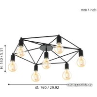 Припотолочная люстра Eglo Staiti 97904
