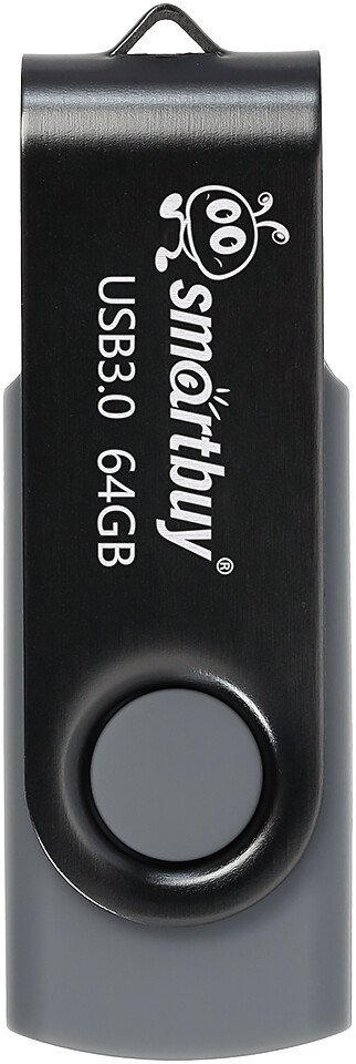 USB Flash SmartBuy Twist USB 3.0 64GB (черный/серый)