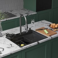 Кухонная мойка Roxen Stage Plus 560250-60-BS многофункциональная 8 в 1 (60*48/текстурный графит)