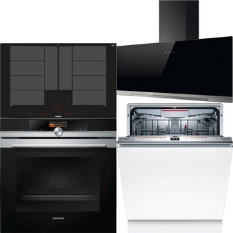 Комплект встраиваемой техники Siemens HB676G0S1 + EX801LYC1E + Bosch SMV6ECX51E + Elica Aplomb-RS BL/A/90