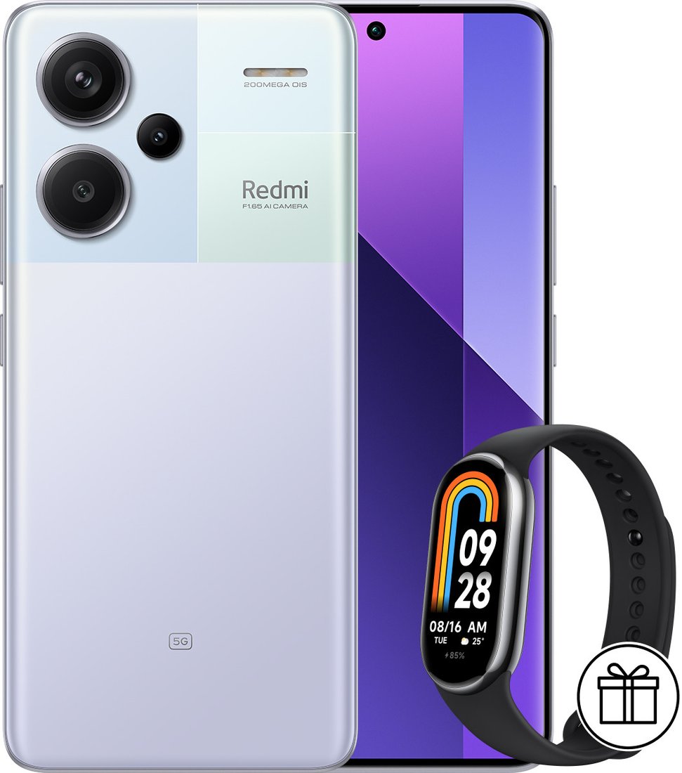 

Смартфон Xiaomi Redmi Note 13 Pro+ 5G 12GB/512GB с NFC международная версия (фиолетовое сияние) и Xiaomi Smart Band 8 (серый) по акции