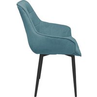 Стул Трия Шато конус Т2 (черный муар/велюр бирюзовый)