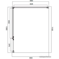 Душевой уголок Omnires Manhattan ADC11X-A+ADR90X