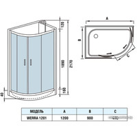 Душевая кабина WeltWasser WW500 Werra 1201 L