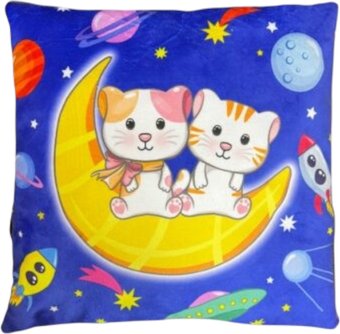 Декоративная подушка Мальвина Сладкая парочка Коты на луне 1 30.124.1