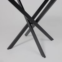 Кухонный стол Аврора Мехико 3Д D950 (камень черный/черный матовый)