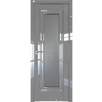 Межкомнатная дверь ProfilDoors 24L L 40x200 (грей люкс серебро люкс, стекло узор графит) в Гомеле