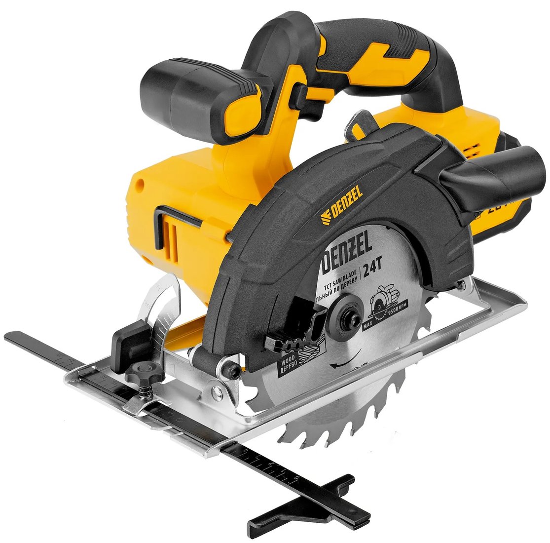 

Дисковая (циркулярная) пила Denzel CCSH-20-165 (с 1-им АКБ)