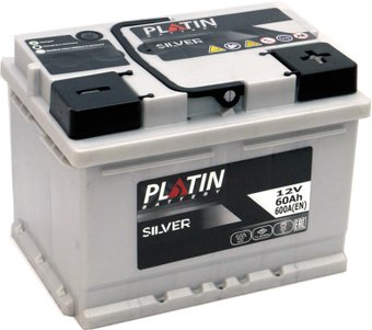 Автомобильный аккумулятор Platin Silver R+ низ (60 А·ч)