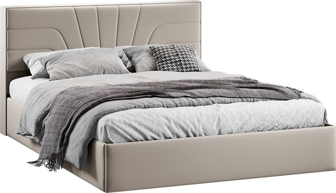 

Кровать Трия Пандора с ПМ и заглушиной 160x200 Тип 1 (велюр Confetti Smoke)