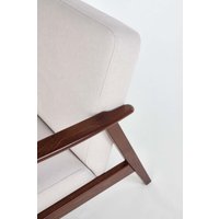 Диван Halmar Milano 3S tap. Castel 04 (светло-бежевый/орех)