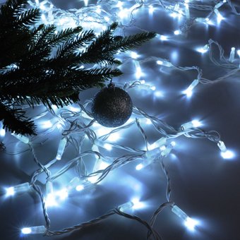 Евросвет 400-102 20 м (белый с мерцанием)