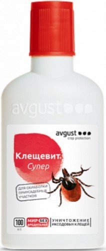 

Средство от насекомых Avgust Клещевит Супер (100 мл)