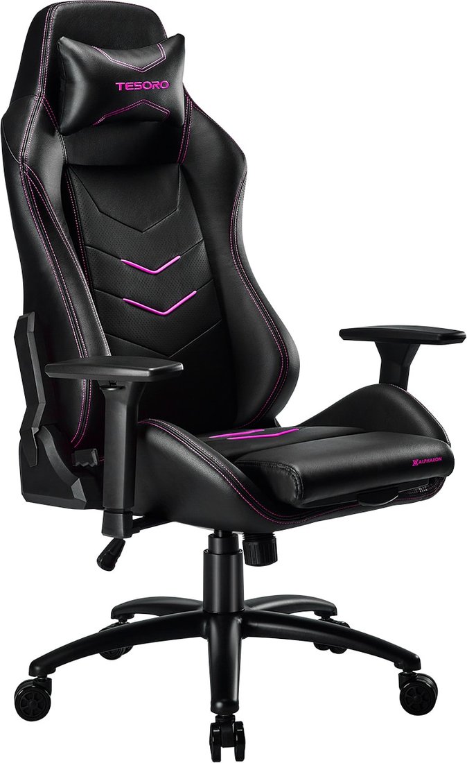 

Игровое (геймерское) кресло Tesoro Alphaeon S3 F720 (черный/розовый)