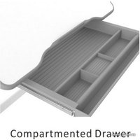 Парта Растущая мебель New Elfin B201S (серый) со стулом и выдвижным ящиком