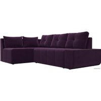 Угловой диван Mebelico Амадэус 109687 (левый, велюр, фиолетовый)