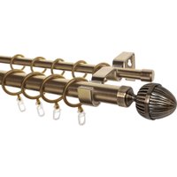 Карниз для штор Sundays Home Лайт Одеон 25мм+16мм двухрядный (антик, 2.4м)