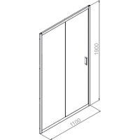 Душевая дверь Domani-Spa DoorCube 110x190 DS04DCb110L0T00.W в Орше