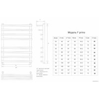 Полотенцесушитель Двин F primo 80x50