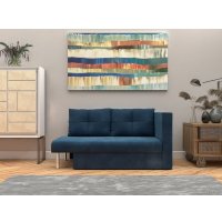 Тахта Мебель-АРС Алиса (велюр, темно-синий luna 034)