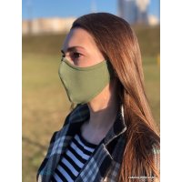 Многоразовая медицинская маска A12Mask Двухслойная многоразовая маска v2.0 (хаки/зеленый, M, 5 шт)