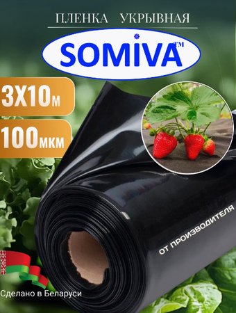Укрывной материал SOMIVA Полурукав 100 мкм 3х10 м (черный)