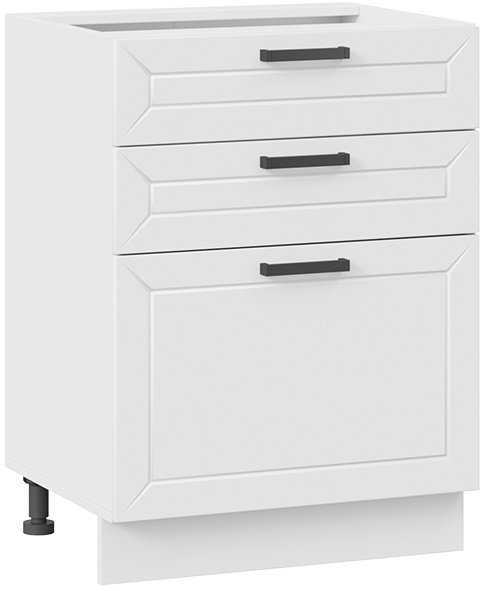 

Шкаф напольный Трия Лорас 1Н6Я3 (белый/холст белый)