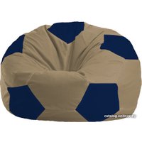 Кресло-мешок Flagman Мяч М1.1-80 (бежевый темный/синий темный)