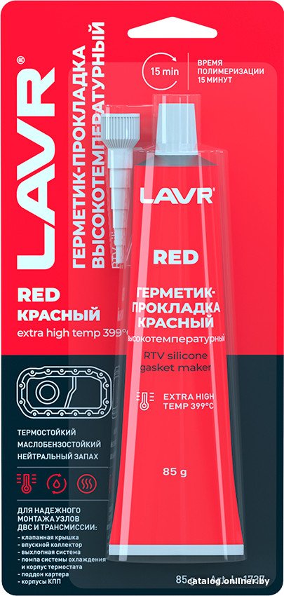 Lavr Герметик-прокладка красный высокотемпературный Red Ln1737 85 г
