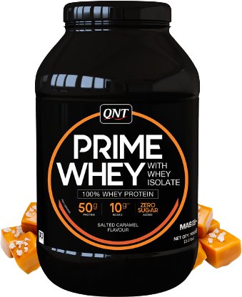 

Протеин сывороточный (изолят) QNT Prime Whey (соленая карамель, 908г)