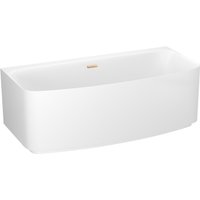 Ванна Wellsee Ground Breaking 170x80 28770104R (пристенная ванна белый глянец, экран, ножки, сифон-автомат золото) в Солигорске