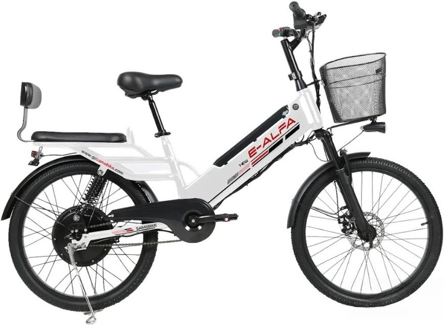 

Электровелосипед SameBike Е-Alfa New SB-E-ALFA350-36/10 (белый)