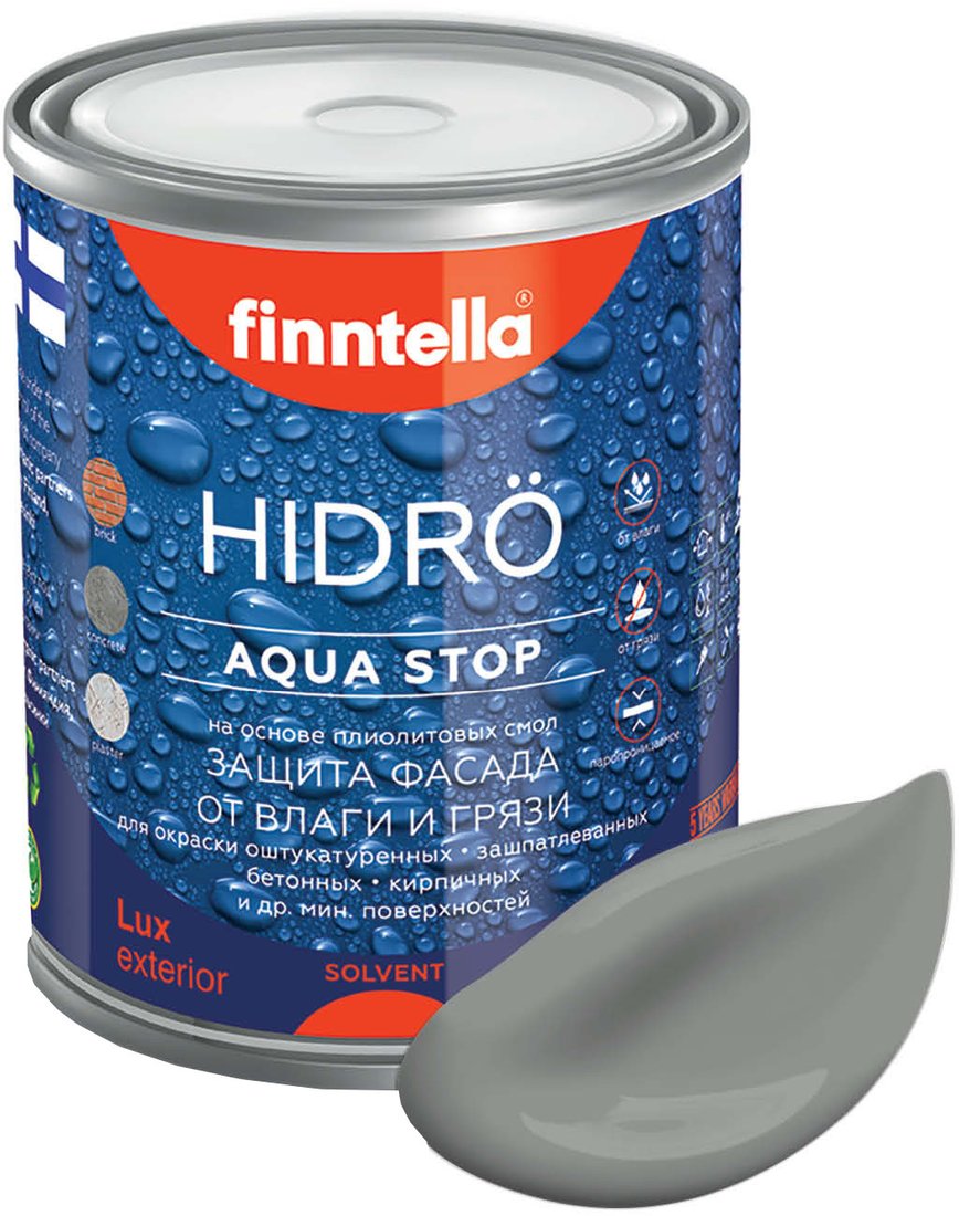 

Краска Finntella Hidro Kivia F-14-1-1-FL059 0.9 л (серый)