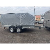 Двухосный прицеп AvtoS A40U2B (4000x2000x300, R16, ресс. 3302 ГАЗ-2лист, тент 800мм)