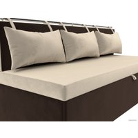 Диван Лига диванов Метро 105004 (микровельвет бежевый/коричневый)